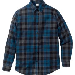 Koszula flanelowa Regular Fit bonprix niebieski w kratę. Niebieskie koszule męskie bonprix, xl. Za 84,99 zł.