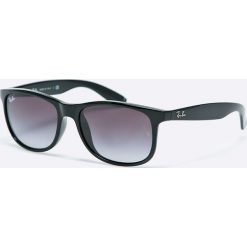 Ray-Ban - Okulary Andy. Czarne okulary przeciwsłoneczne męskie marki Ray-Ban, z materiału, prostokątne. W wyprzedaży za 399,90 zł.