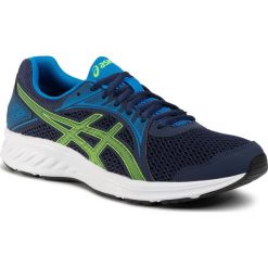 Buty ASICS - Jolt 2 1011A167 Peacoat/Green Gecko 405. Niebieskie buty sportowe męskie Asics, ze skóry ekologicznej, bez zapięcia, do biegania. Za 209,00 zł.
