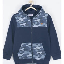 Bluza. Niebieskie bluzy chłopięce z kapturem marki BE BRAVE, z nadrukiem, z długim rękawem, długie. Za 79,90 zł.