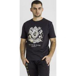 T-SHIRT DELBESIO john richmond. Czarne t-shirty męskie John Richmond, xl, bez wzorów, bez kołnierzyka. Za 459,00 zł.