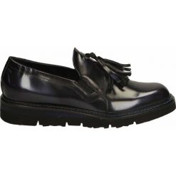 Mokasyny - DQ05 ABR BLE. Niebieskie mokasyny damskie Venezia, ze skóry. Za 239,00 zł.