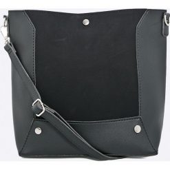 Answear - Torebka Wild Nature. Czarne torebki klasyczne damskie ANSWEAR, w paski, z materiału, średnie. W wyprzedaży za 89,90 zł.
