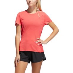 Koszulka adidas Supernova Tee W Różowo-Czerwona. Różowe t-shirty damskie marki Adidas, s, bez wzorów, bez kołnierzyka. Za 169,99 zł.