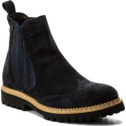 Sztyblety SERGIO BARDI - Adelfia FW127276217KD 207. Niebieskie botki damskie na obcasie marki Sergio Bardi, z materiału. W wyprzedaży za 239,00 zł.