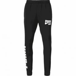 Puma Rebel Bold Pants Cl Fl Puma Black L. Czarne spodnie męskie Puma, m, bez wzorów, z dresówki, sportowe. Za 205,00 zł.