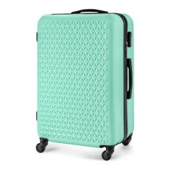Walizka podróżna twarda średnia STL870 miętowy. Zielone walizki Solier Luggage, bez wzorów, z gumy. Za 159,00 zł.