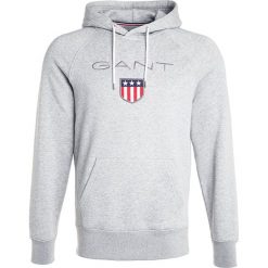Kardigany męskie: GANT SHIELD HOODIE Bluza z kapturem grey melange