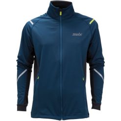Swix kurtka softshell męska Cross niebieski XL. Niebieskie kurtki sportowe męskie Swix, xl, bez wzorów, z softshellu, bez kaptura, na fitness i siłownię. W wyprzedaży za 439,00 zł.