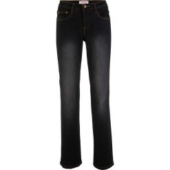 Dżinsy wyszczuplające ze stretchem BOOTCUT bonprix czarny. Czarne jeansy damskie bonprix, z jeansu. Za 109,99 zł.