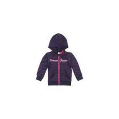 Bluza dziewczęca rozpinana z kapturem. Różowe bluzy dziewczęce marki TXM, na jesień, w grochy, z bawełny, z kapturem. Za 29,99 zł.
