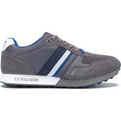 U.S. Polo Assn Julius Tenisówki Szary. Szare trampki męskie U.S. Polo Assn., bez wzorów, ze skóry, bez zapięcia. Za 378,95 zł.