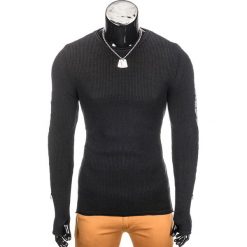 SWETER MĘSKI E106 - CZARNY. Czarne swetry klasyczne męskie marki Inny, m. Za 39,00 zł.