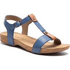 Sandały LASOCKI - RST-141-16 Jeans. Niebieskie klapki damskie Lasocki, bez wzorów, z jeansu, bez obcasa. Za 129,99 zł.