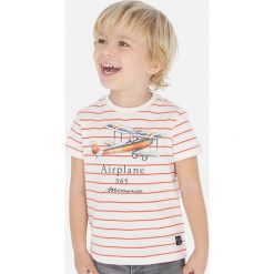 Mayoral - T-shirt dziecięcy 92-134 cm. Niebieskie t-shirty chłopięce Mayoral, z nadrukiem, z bawełny, bez rękawów. Za 69,90 zł.