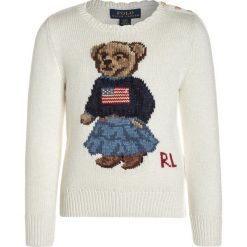 Polo Ralph Lauren ICONIC BEAR Sweter essex cream. Białe swetry chłopięce marki Polo Ralph Lauren, z bawełny, polo. W wyprzedaży za 423,20 zł.