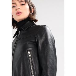 Bomberki damskie: Tiger of Sweden Jeans VANILLA Kurtka skórzana black