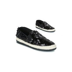 Espadryle Spiral VIRGINIA. Czarne espadryle damskie Spiral, bez wzorów, bez obcasa. W wyprzedaży za 175,20 zł.