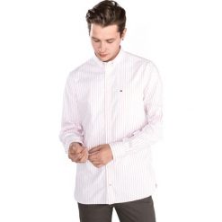 Tommy Hilfiger Koszula Różowy Biały. Różowe koszule męskie TOMMY HILFIGER, m, w paski, z bawełny, bez kołnierzyka, z długim rękawem. Za 464,95 zł.