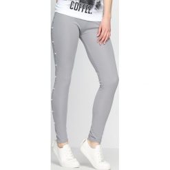 Spodnie damskie: Szare Legginsy Work Hard