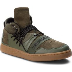 Sneakersy TRUSSARDI JEANS - 77A00099 G260. Zielone sneakersy męskie Trussardi Jeans, na co dzień, bez wzorów, z jeansu, eleganckie, bez zapięcia. W wyprzedaży za 339,00 zł.
