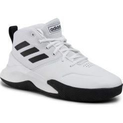 Buty adidas - Ownethgame EE9631 Ftwwht/Cblack/Ftwwht. Białe buty sportowe męskie Adidas, ze skóry, bez zapięcia, do koszykówki. Za 269,00 zł.