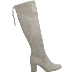 Kozaki - 47003 STR CEN. Szare buty zimowe damskie Venezia. Za 199,00 zł.