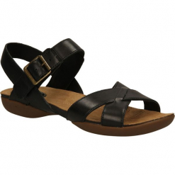 SANDAŁY CLARKS RAFFI FLOWER 2610656. Brązowe sandały damskie Clarks. Za 189,99 zł.