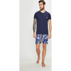 Guess Jeans - Piżama. Niebieskie piżamy męskie Guess Jeans, m, z aplikacjami, z bawełny, bez rękawów. Za 259,90 zł.