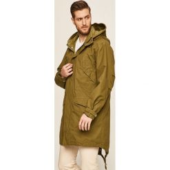Tommy Hilfiger - Parka. Zielone płaszcze męskie TOMMY HILFIGER, s, bez wzorów, z bawełny, długie, z kapturem. Za 1599,00 zł.