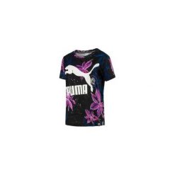 Puma Koszulka damska AOP Archive Logo Tee Cotton czarno fioletowa r. M (573452 46). Czarne bluzki damskie marki Puma, m. Za 95,99 zł.