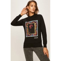 Roberto Cavalli Sport - Bluza. Czarne bluzy sportowe damskie Roberto Cavalli Sport, s, z nadrukiem, z bawełny, bez rękawów, bez kaptura. W wyprzedaży za 649,90 zł.