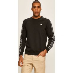 Kappa - Bluza. Czarne bluzy męskie Kappa, xl, z aplikacjami, z bawełny, z okrągłym kołnierzem, bez rękawów, bez kaptura. W wyprzedaży za 149,90 zł.