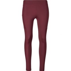 Legginsy w kolorze bordowym do biegania. Czerwone spodnie damskie z materiału, do biegania. W wyprzedaży za 132,95 zł.