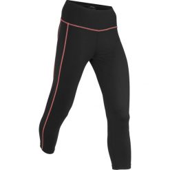 Legginsy sportowe, dł. 3/4, Level 2 bonprix czarny. Czarne legginsy we wzory marki bonprix, na fitness i siłownię. Za 79,99 zł.