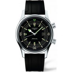 LONGINES Legend Diver Watch L3.674.4.50.9. Czarne zegarki męskie marki LONGINES, ze stali. Za 8760,00 zł.