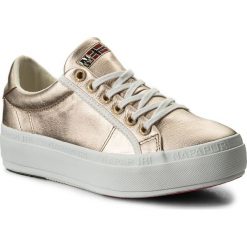 Sneakersy NAPAPIJRI - Astrid 16731579 Yellow Ochre N33. Żółte półbuty damskie marki Napapijri, ze skóry. W wyprzedaży za 199,00 zł.