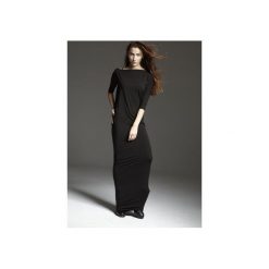 T-shirtowa mini/midi/maxi. Czarne sukienki damskie Kowalski, l, bez wzorów, z materiału, z asymetrycznym kołnierzem, bez rękawów, midi, asymetryczne. Za 400,00 zł.