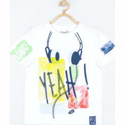 Koszulka. Białe t-shirty chłopięce ROCK STAR, bez wzorów, z elastanu, z długim rękawem. Za 42,90 zł.