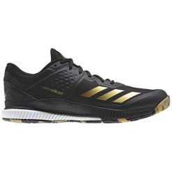 Adidas Crazyflight Bounce Core Black/Gold Met./Ftwr White 43.3. Czarne buty sportowe męskie Adidas, z materiału, bez zapięcia, na fitness i siłownię. W wyprzedaży za 309,00 zł.