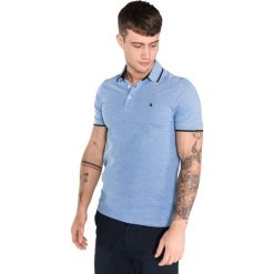 Jack & Jones Paulos Polo Koszulka Niebieski. Niebieskie podkoszulki męskie Jack & Jones, s, bez wzorów, z bawełny, bez rękawów. Za 111,95 zł.