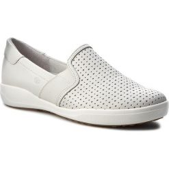 Półbuty JOSEF SEIBEL - Sina 15 68815 874000 000 Weiss. Szare półbuty damskie skórzane marki Josef Seibel, na płaskiej podeszwie. W wyprzedaży za 239,00 zł.