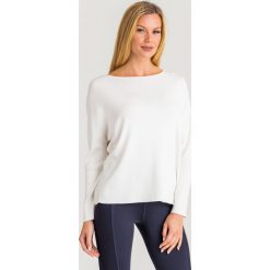 SWETER GINSENG Max Mara Weekend. Białe swetry damskie Weekend Max Mara, s, bez wzorów, bez rękawów, bez kaptura. Za 789,00 zł.