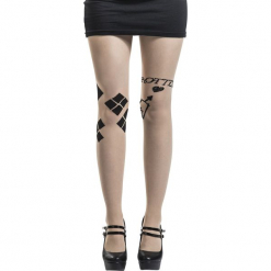 Harley Quinn Tattoo Rajstopy naturalny. Szare pończochy damskie marki Harley Quinn. Za 99,90 zł.