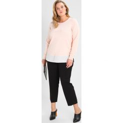 Swetry klasyczne damskie: Zizzi Sweter mauve/chalk