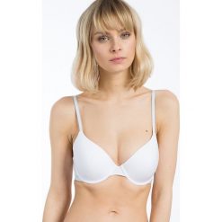 Emporio Armani Underwear - Biustonosz. Białe biustonosze Emporio Armani, z haftami, z elastanu. Za 239,90 zł.