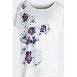Biały T-shirt Cinnamon. Białe bluzki damskie marki Born2be, xxl. Za 24,99 zł.