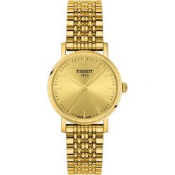 PROMOCJA ZEGAREK TISSOT Everytime Lady T109.210.33.021.00. Żółte zegarki damskie marki TISSOT, ze stali. W wyprzedaży za 1056,00 zł.