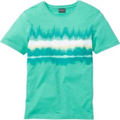 T-shirt Slim Fit bonprix zielony oceaniczny. Zielone koszulki męskie bonprix, xl, bez wzorów, z okrągłym kołnierzem, bez rękawów. Za 34,99 zł.