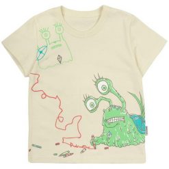 Garnamama T-Shirt Chłopięcy Snail 104, Beżowy. Brązowe t-shirty chłopięce z nadrukiem marki Garnamama, z bawełny. Za 29,00 zł.